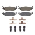 Front Brake Pads For Chrysler Aspen 2007 2008 2009 4000 Hybridynamic Series Mechanical Wear Sensor 6 55 In Width 0 63 Thickness