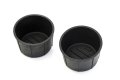 Red Hound Auto Cup Holder Inserts 2 Piece Compatible With Infiniti Qx80 2011-2019 Fits Front Center Console Rubber Black Liner