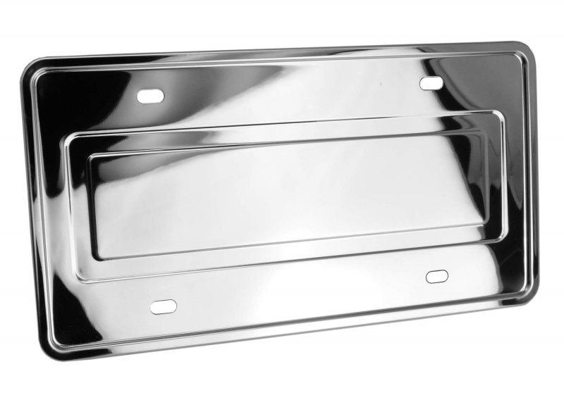 Lfparts Stainless Steel License Plate Backing Reinforce Holder Bracket Chrome