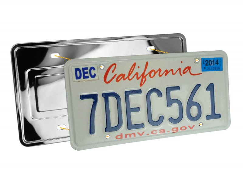 Lfparts Stainless Steel License Plate Backing Reinforce Holder Bracket Chrome