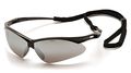 Pyramex Safety Pmxtreme Eyewear Black Frame With Cord Silver Mirror Lens 