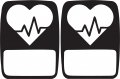 Jeeptails Heart Ekg Tail Light Covers Non-led For Jeep Gladiator Black 1 Pair 