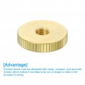 Uxcell Knurled Thumb Nuts 6pcs M6 X D20mm H5mm Brass Flat Head Through Hole With Collar Round Knobs Fasteners For 3d Printer