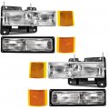 Epic Lighting Oe Replacement Headlights Park Signal Markers Lights Assembly For Chevrolet 94-99 Suburban 94-02 C K Pickup 94 