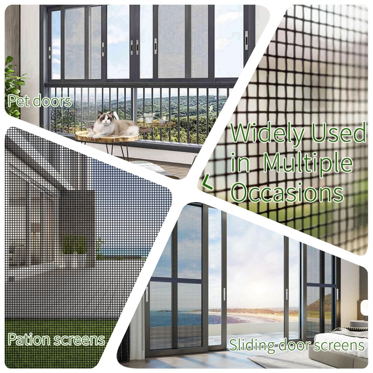 36 X100 Window Screen Mesh Replacements For Houses Fiberglass Roll Screen Uv Protection Screens Window Door Porch By Kako Blac