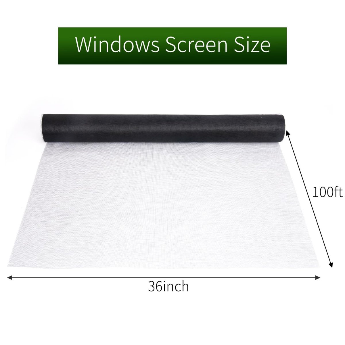 36 X100 Window Screen Mesh Replacements For Houses Fiberglass Roll Screen Uv Protection Screens Window Door Porch By Kako Blac