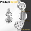 M4 X 20mm Phillips Flanged Hex Head Bolts 40pcs 304 Stainless Steel Flange Hexagon Screws With Nuts Flat Lock Washers Fully