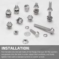 M4 X 20mm Phillips Flanged Hex Head Bolts 40pcs 304 Stainless Steel Flange Hexagon Screws With Nuts Flat Lock Washers Fully