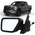 Towing Mirror Left Side For 2021-2024 Ford F150 Pickup Truck Power Adjusted Heated With Turn Signal Puddle And Blind Spot 
