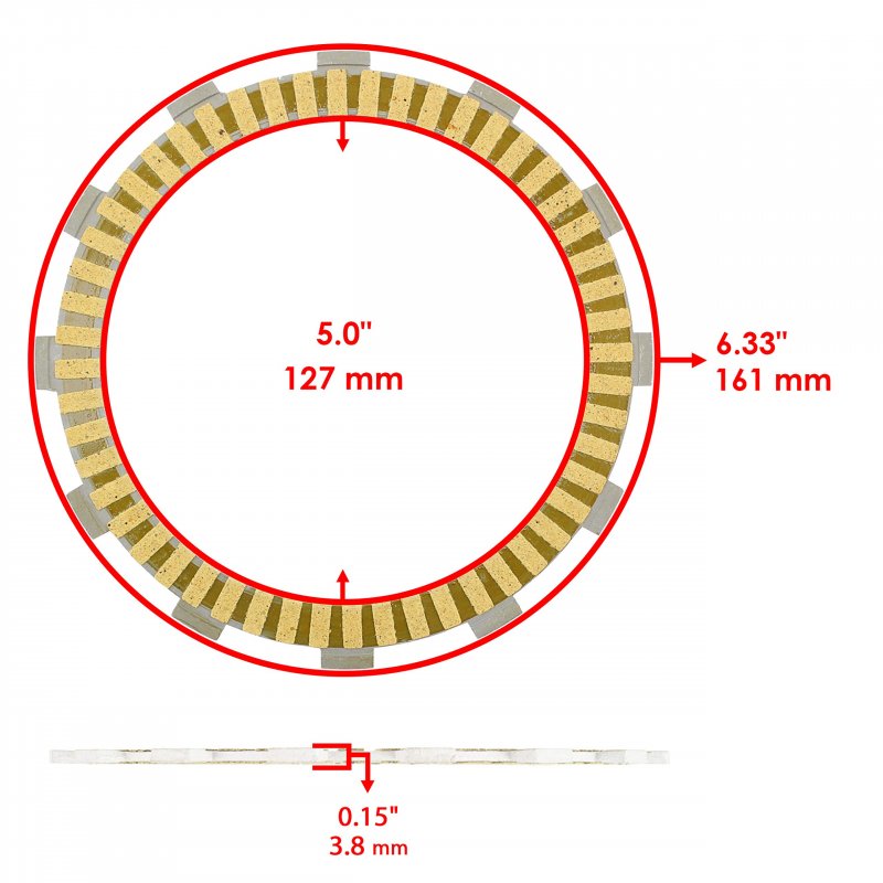 Clutch Friction Plates And Steel For Suzuki Sv1000 Sv1000s 2003 2004 2005 2006 2007 10 9 Set