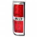 Kuafu Tail Light Brake Lamp Compatible With 2009-2014 Ford F150 Replacement For Fo2818143 Bl3z13405b Chrome Housing Red Lens