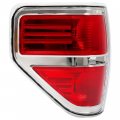 Kuafu Tail Light Brake Lamp Compatible With 2009-2014 Ford F150 Replacement For Fo2818143 Bl3z13405b Chrome Housing Red Lens