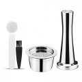 Refillable Stainless Steel Verismo K Fee Cbtl Coffee Capsule Reusable Filter Compatible For Pods Tamper 