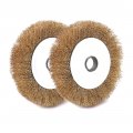 Atoplee Wire Brush Wheel For Angle Grinder Set Of 2 Brass Coated Removal Rust Corrosion Paint Diameter 150mm 