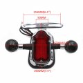 Httmt- Motorcycle Chrome Smoke Metal Tombstone Brake Tail W Light Signal Compatiable With Big Twin Bike P N Xh3118b-a-01-cd Sk