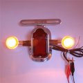 Httmt- Motorcycle Chrome Smoke Metal Tombstone Brake Tail W Light Signal Compatiable With Big Twin Bike P N Xh3118b-a-01-cd Sk