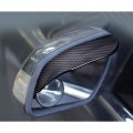 Safercctv Rear View Side Mirror Rain Visor Guard Carbon Fiber Thickened Cover Eyebrow For Car Truck And Suv Black