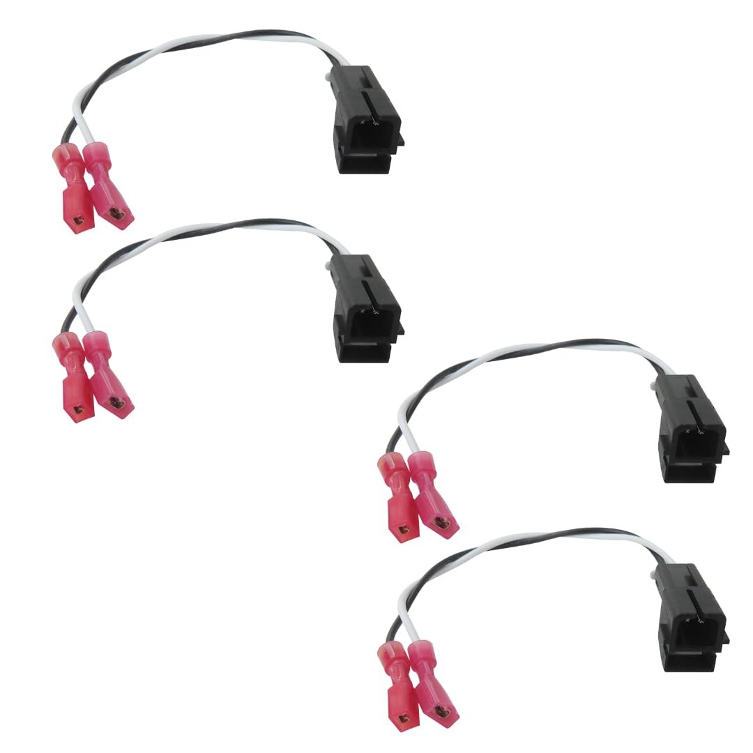 Version 4pcs 2 Pins Door Speaker Harness Fit For Chevy Cadillac Deville1988-1989