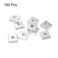 Uxcell Square Nuts M4x9mmx3mm Zinc-plated Metric Coarse Thread Assortment Kit 100 Pcs