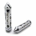 Smt-chromed Hollowed-out Spike Grip 7 8 Bars Cnc Compatible With Suzuki Handlebars Sport Bike Hand Bar By Smt B0142hv1ok