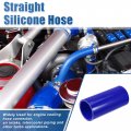 Uxcell 2 5 Id 6 Length 4-ply Reinforced High Temp Straight Coupler Silicone Reducer Hose Blue For Car Intercooler Intake Piping
