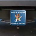 Don T Wanna Myth A Thing Unicorn Bigfoot Funny Humor Tow Trailer Hitch Cover Plug Insert