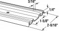 Prime-line N 6881 By-pass Mirror Door Bottom Track 72 In Roll-formed Steel Champagne Single Pack