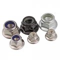 Stainless Carbon Steel Nylon Insert Hex Flange Lock Nuts M3 M4 M5 M6 M8 M10 M12 