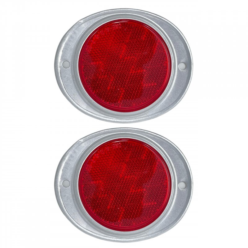 Red 3 In Round Reflector With Aluminum Base For Trucks Trailers Rvs And Buses 2 Pack Dot Compliant Rf3023