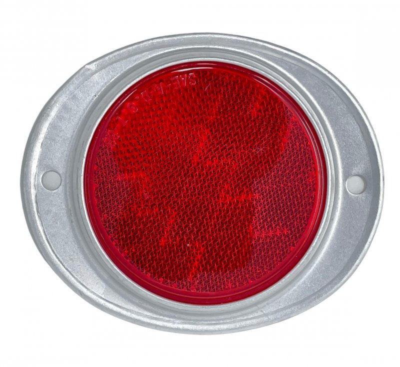 Red 3 In Round Reflector With Aluminum Base For Trucks Trailers Rvs And Buses 2 Pack Dot Compliant Rf3023