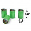 Scarlet Macaw And Jaguar Valve Stem Caps For Tire Rim Wheel Aluminum Green