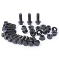 Minho M10-1 25 X 30mm Flange Head Bolts In Carbon Steel Material Flange Hexagon Screws Come With Nuts Black Oxide Finish Plated 