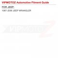 Vipmotoz Full Led Front Amber Side Marker Lights Lamps Compatible With 1997-2006 Jeep Wrangler Chrome Housing Clear Lens Fender