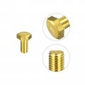 Uxcell Brass Hex Bolts M10x20mm 3pcs Fully Thread Grade 4 8 Solid Hexagon Head Bolt Machine Screws For Machinery