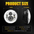 Dot Approved 7inch Chrome Led Headlight Compatible With Haley Motorcycle Tour Fld Softail Heritage Street Glide Road King