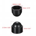 Uxcell Plastic Dome Bolt Nut Protection Cap Covers M12 19mm Hex Screw Cover Black 50pcs