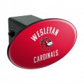 Wesleyan University Cardinals Logo Oval Tow Hitch Cover Trailer Plug Insert 2