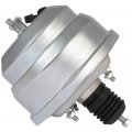 Aintier Fit For Chevy 8 Dual New Power Brake Booster Finish Universal Street Rod Silver