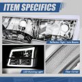 Auto Dynasty 4pcs Box-style Led Drl Headlights And Bumper Lamps Compatible With Chevy Avalanche Silverado 1500 2500 3500