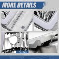 Auto Dynasty 4pcs Box-style Led Drl Headlights And Bumper Lamps Compatible With Chevy Avalanche Silverado 1500 2500 3500