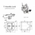 Labwork 4 X Trailer Door Latch Rv Tool Box Lock With Gasket T-handle Keys 304 Stainless Steel Highly Polished