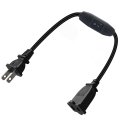 2 Prong Polarized Extension Cord With On Off Switch 1 Ft Power Cable For Chargers And Desk Lights 16awg Pure Copper Conductor 