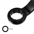 Uxcell 34mm Offset Box End Ring Type Impact Wrench High Tensile Steel Single Head Hand Tool