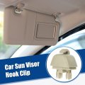 Acropix Car Sun Visor Clip Plastic Hook Retainer Fit For Volkswagen Pack Of 4 Beige