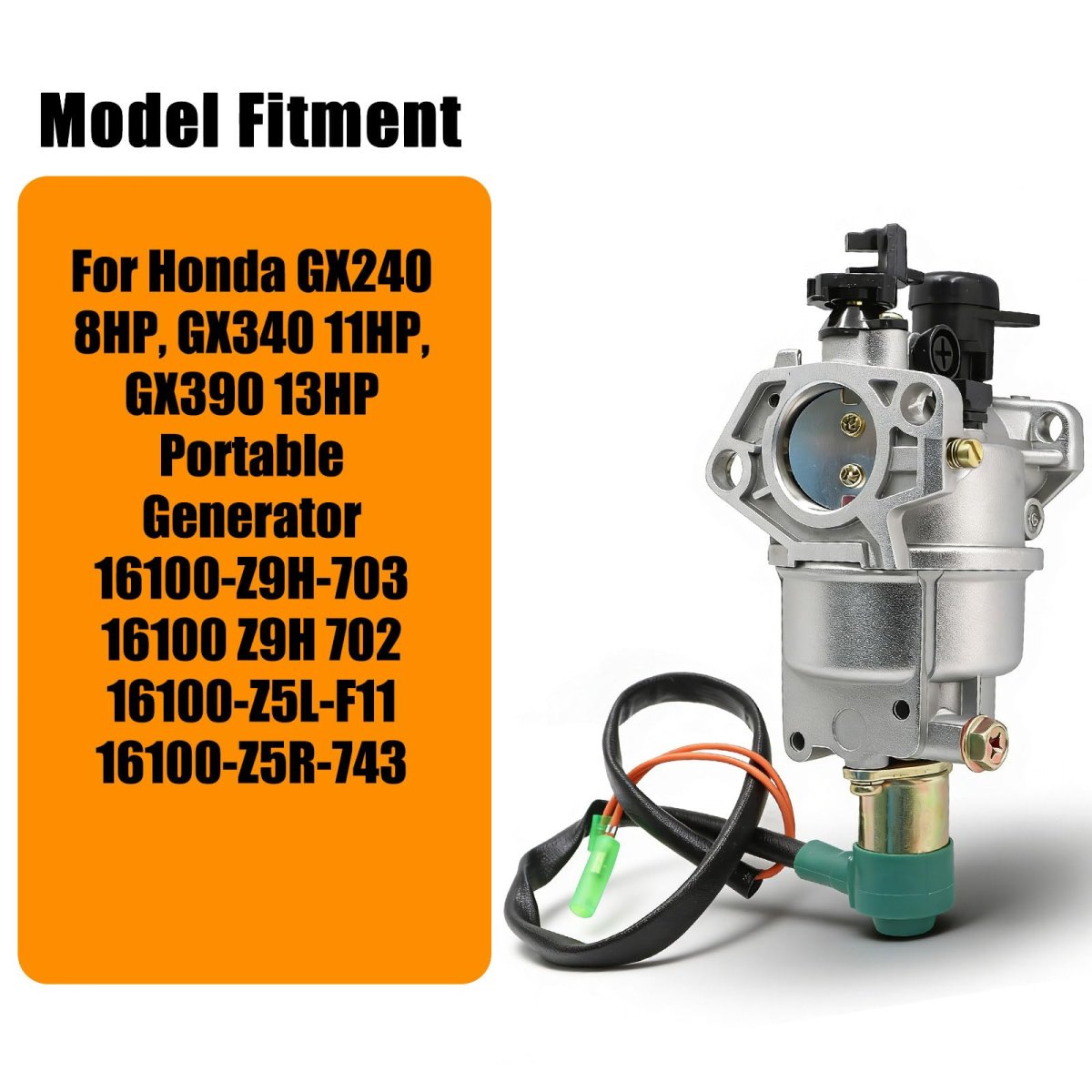 Carburetor 16100-z9h-703 For Honda Gx240 8hp Gx340 11hp Gx390 188f 13hp Portable Generator Replaces 16100z9h703 16100 Z9h 702