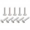 Uxcell T-slot Bolts 10pcs M5x25mm Slot Drop-in Stud Sliding 304 Stainless Steel Shape Screws For T Track