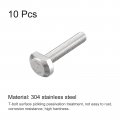 Uxcell T-slot Bolts 10pcs M5x25mm Slot Drop-in Stud Sliding 304 Stainless Steel Shape Screws For T Track