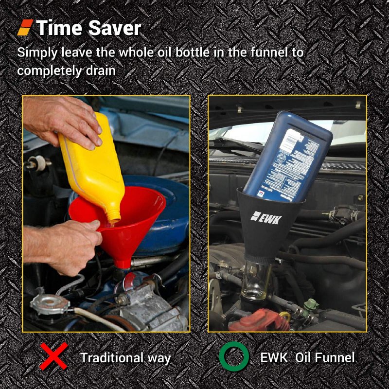 Ewk Engine Oil Funnel For Subaru Vehicles With Threaded Filler Caps Spill Proof Change