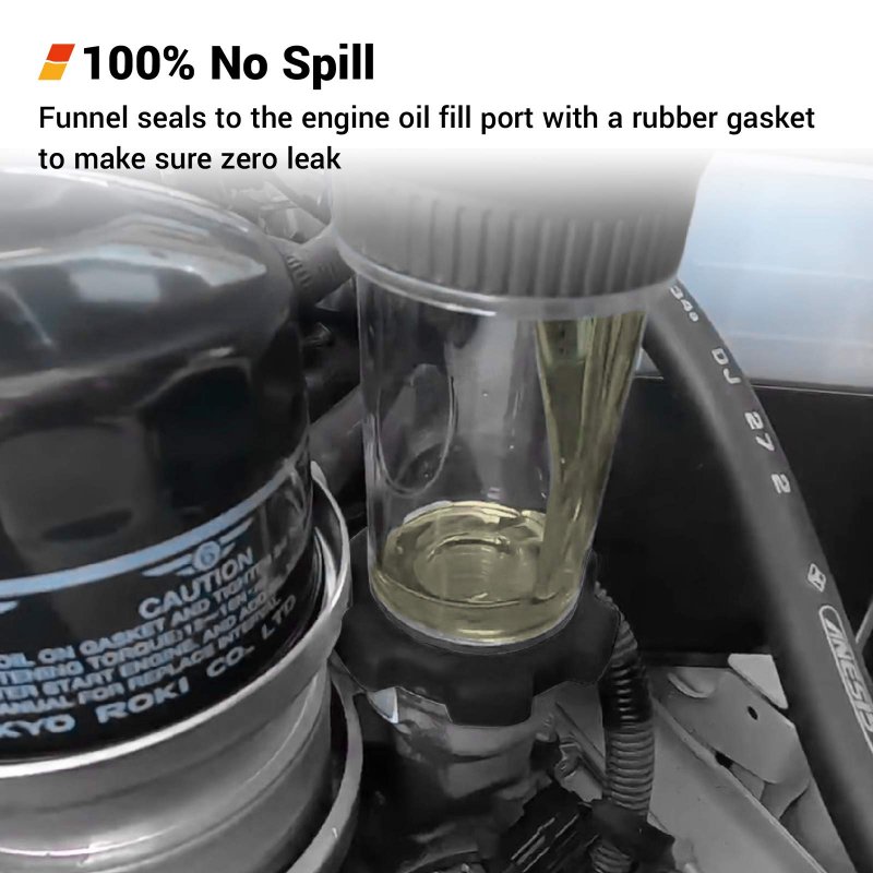 Ewk Engine Oil Funnel For Subaru Vehicles With Threaded Filler Caps Spill Proof Change