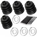 Caltric 2 Front Axle Inner Outer Cv Boot Kit Compatible With Polaris Hawkeye 300 2x4 4x4 2006 2007